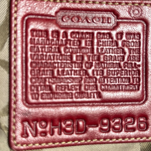 Coach 9326 Red Legacy Slim Duffle Crossbody Bag - Picture 11 of 12